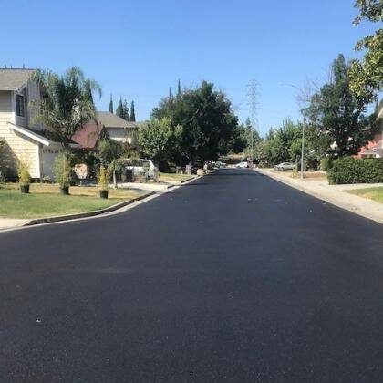New Asphalt road cooling off after a resurfacing project in the Midlands of SC.