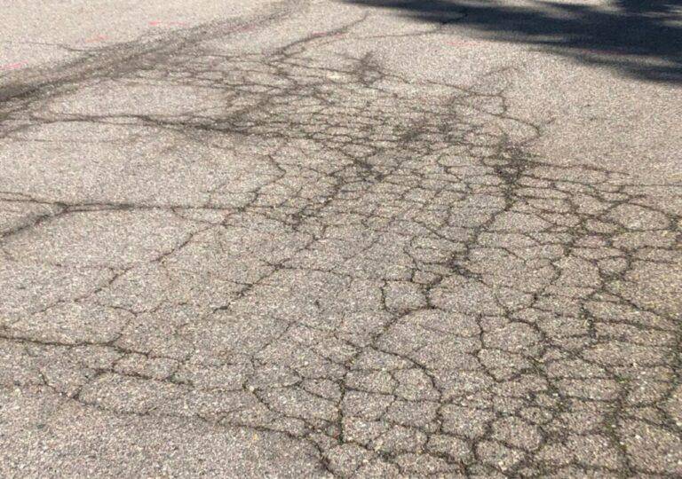 Cracked Asphalt Paving