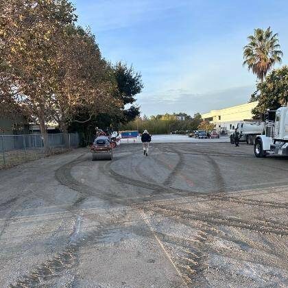 Paving contractor Inspecting Parking Lot Before Overlays In Columbia, SC.