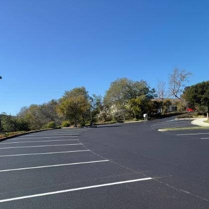 New line striping on Parking Lot Installation in Columbia, SC.
