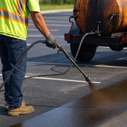 Paving company sealcoating parking lots in Richland County SC