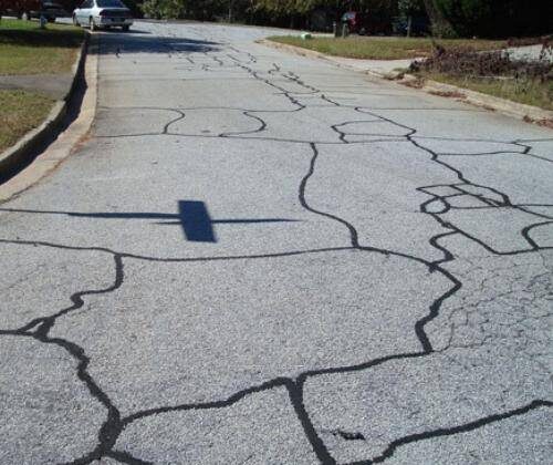 Crack Filling Roads In Columbia, SC.
