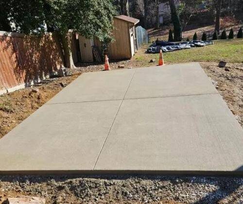 heavy equipment concrete slabs poured in Richland County SC
